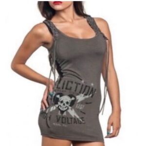 Affliction body con mini dress, NWT